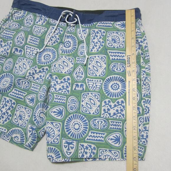 Kanvas By Katin Castaway 17” Hybrid Trunks Jade Shorts Men's Sz 34 Blue & Green - Picture 7 of 14